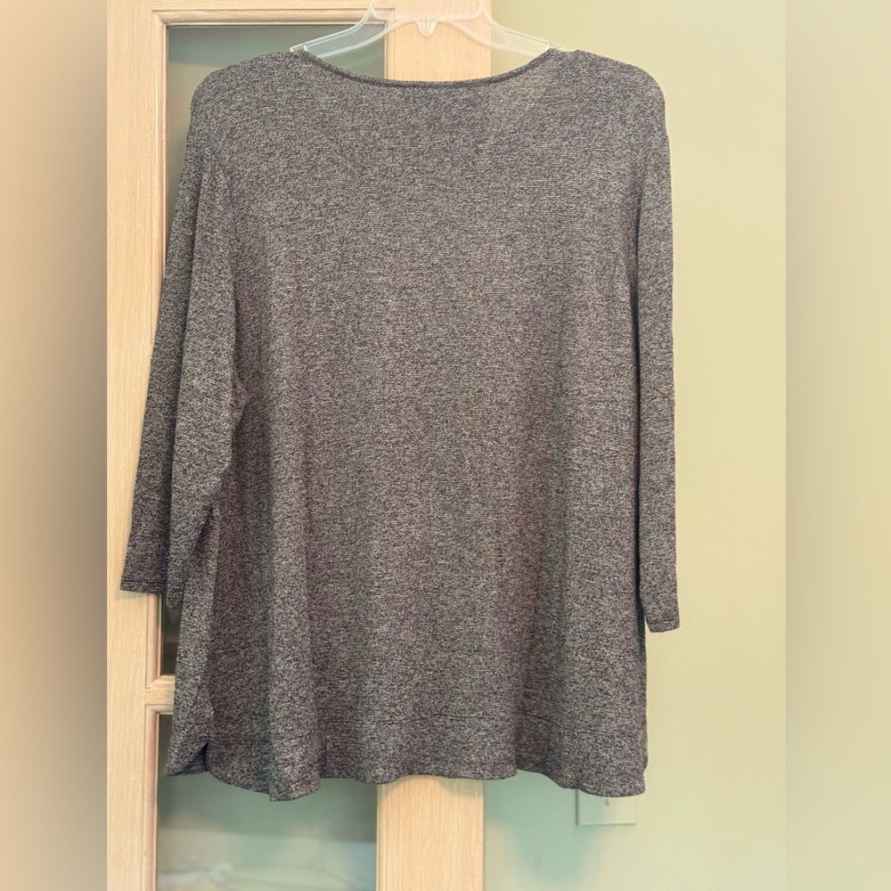 J. Jill Charcoal Long Sleeve Top